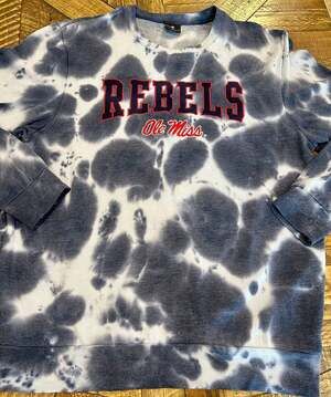 Colosseum Ole Miss Rebels Tie Dye Sweatshirt XL Blue White Collegiate